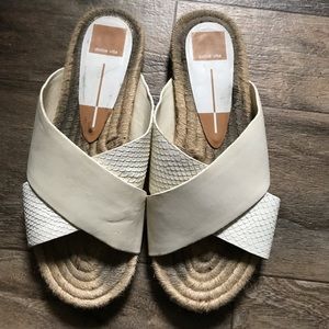 White Espadrille Slip On Sandal Dolce Vita